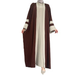 Women's Muslim Long Dress Abaya Two-piece Suit - Meesal