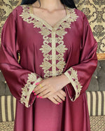 Middle East Dubai Embroidery  Bronzing Lace Jalabiya Dress - Meesal