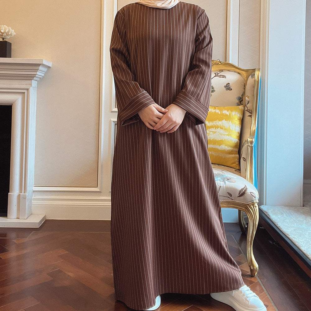 Middle East Stripe Tunneled Dress Women - Meesal