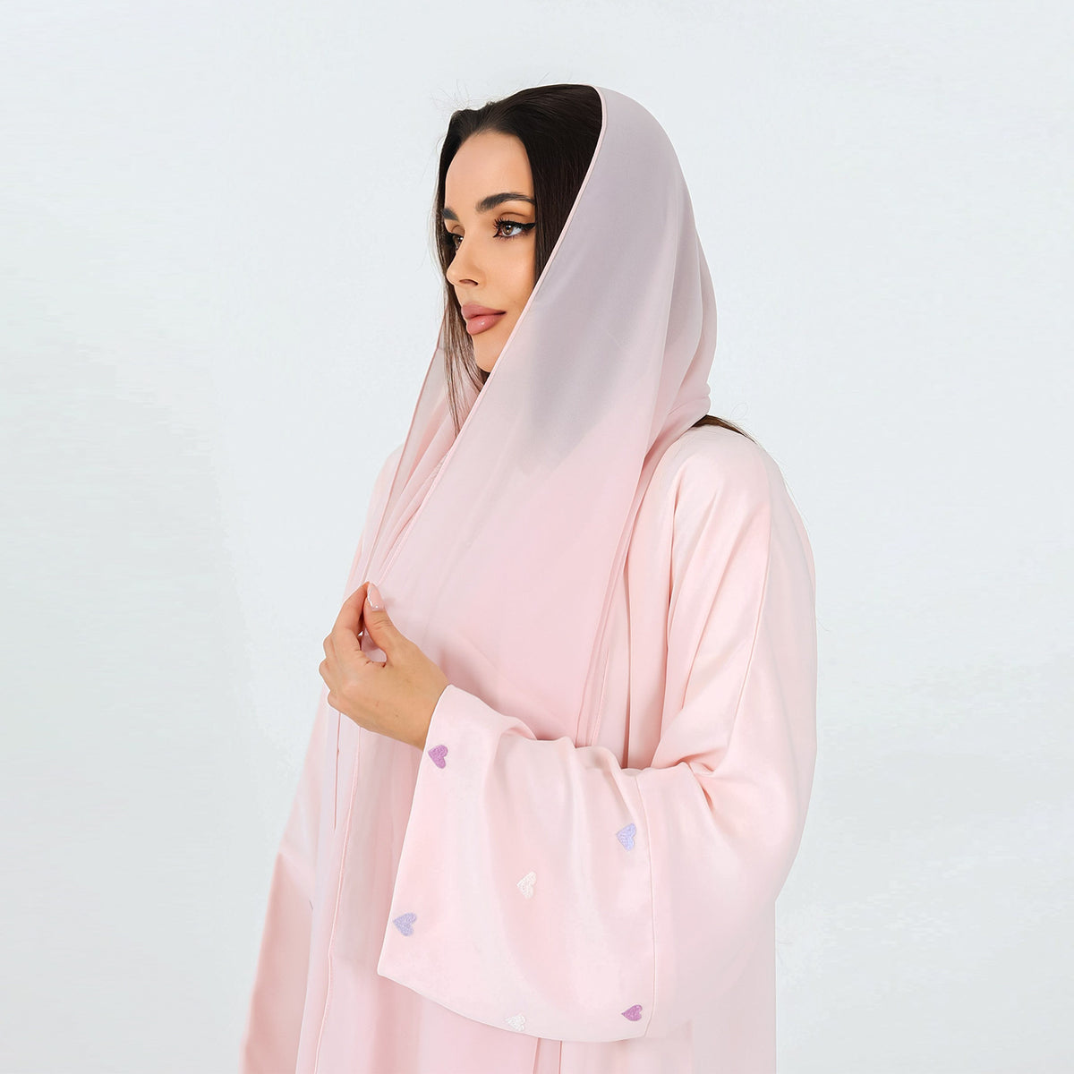 Dubai Love Embroidered Elegant Cardigan Robe - Meesal