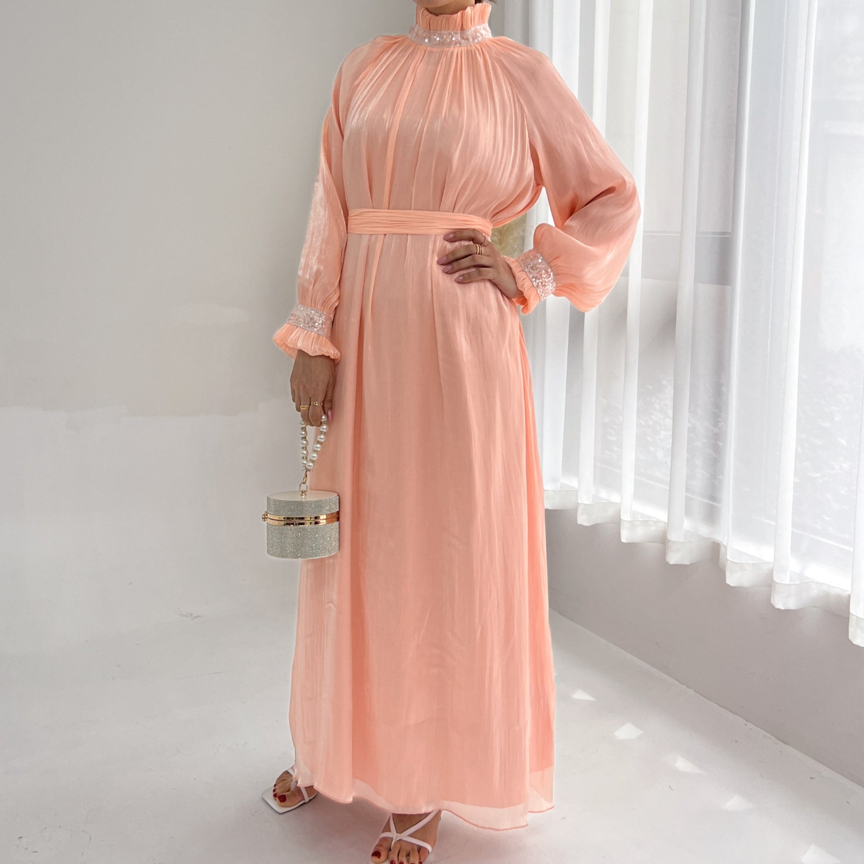 Turkey Dubai Exquisite Tied Dress - Meesal