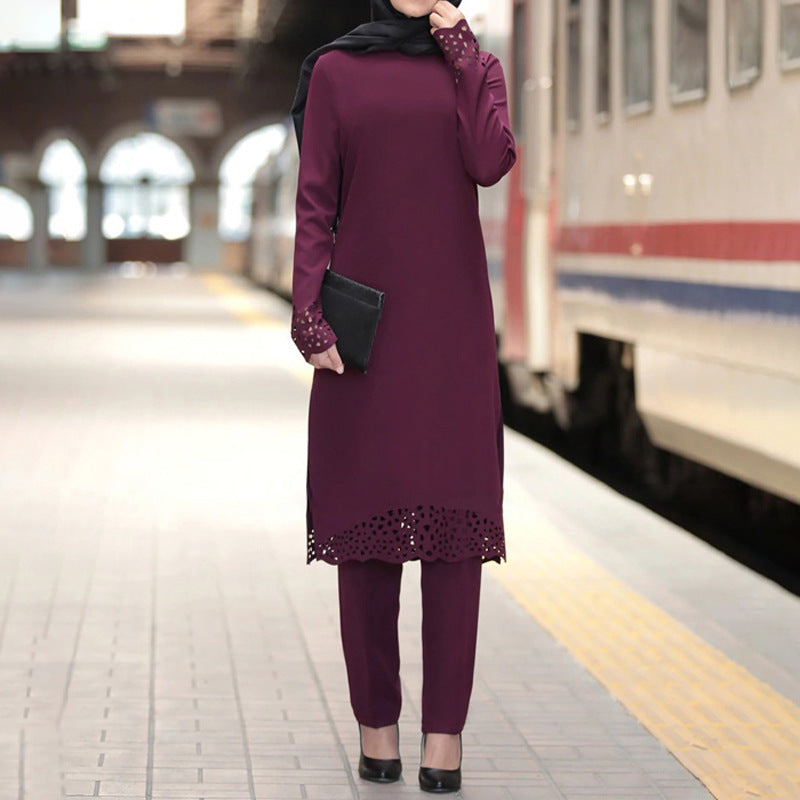 Muslim women's suit abaya two-piece suit - Meesal