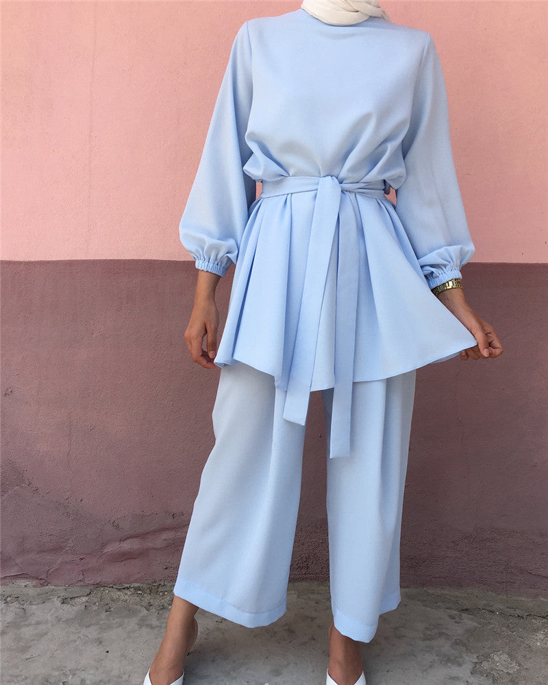 Wide leg pants dress Dubai suit - Meesal