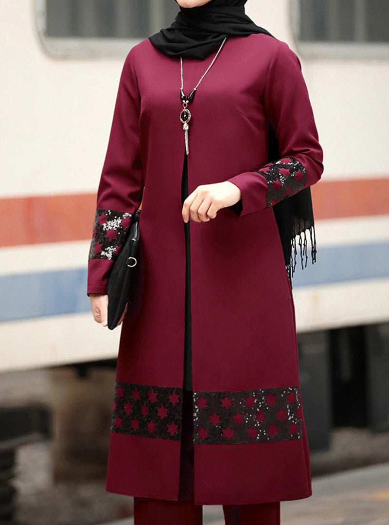 Muslim Women's Middle Eastern New Suit Dubai Abaya - Meesal