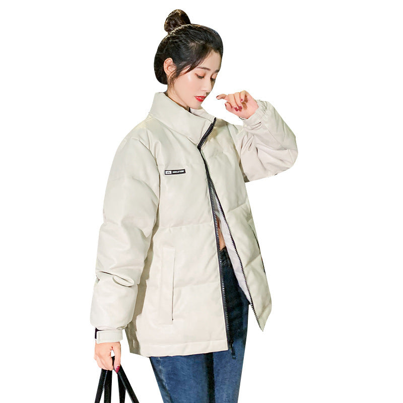 Thicken Cotton Clothes Korean Style Bright Leather Student Fashion - Meesal