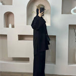 Middle East Dubai Turkey Solid Color Loose Two-piece Suit - Meesal