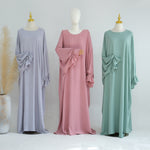 Middle East Dubai Turkey Solid Color Dress Leisure - Meesal