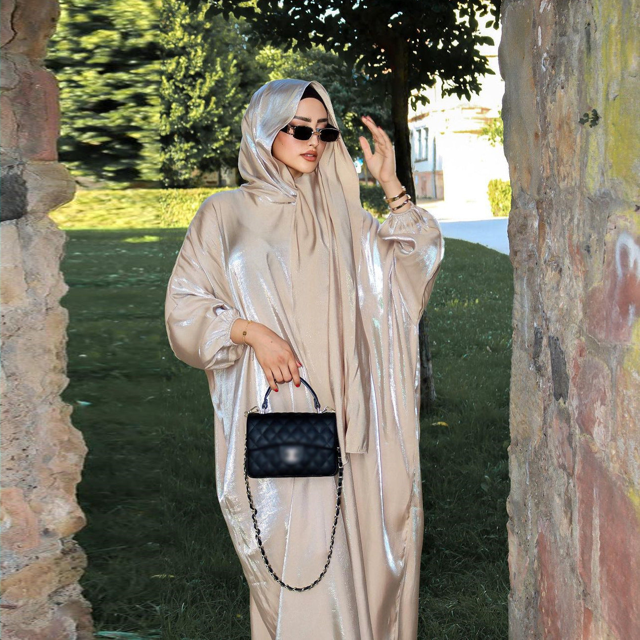 Middle East Dubai Muslim Robe Women's Clothing With Headscarf - Meesal