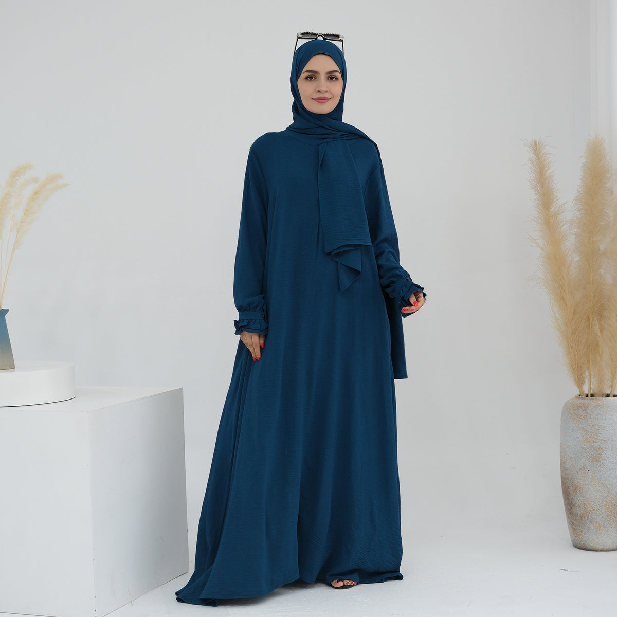Middle East Dubai Turkey Headscarf Dress - Meesal