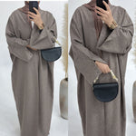Dubai Middle East Turkey Loose Plus Size Elegant Cardigan Robe - Meesal