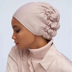 Solid flowers head scarf - Meesal