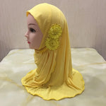 Solid flowers head scarf - Meesal