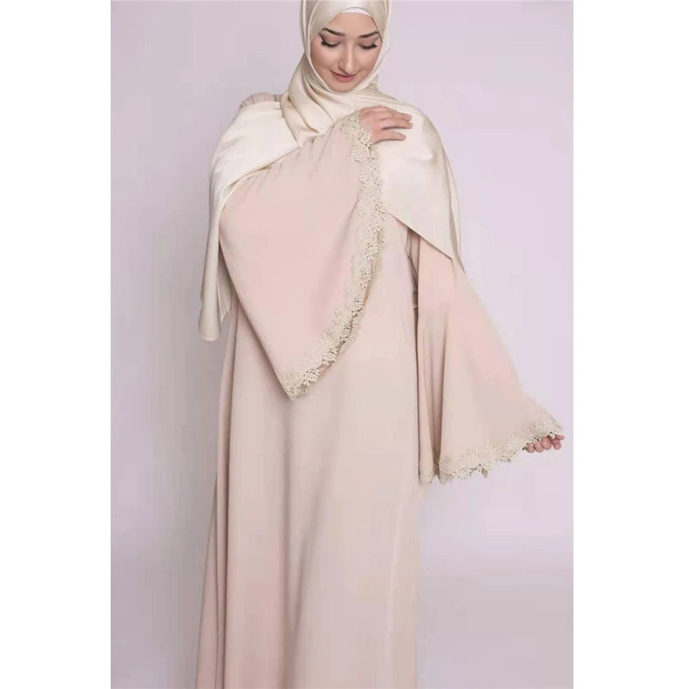 Ramadan Muslim Women Arabic Abaya Turkey Middle East Maxi Robe Gown Dubai Flare Sleeve Long Dress Islamic Clothing Caftan Casual - Meesal
