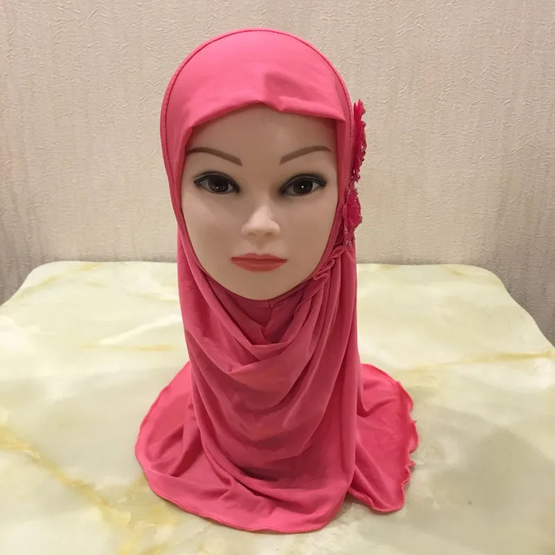 Solid flowers head scarf - Meesal