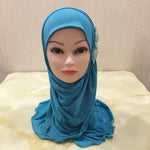Solid flowers head scarf - Meesal