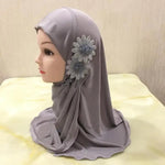 Solid flowers head scarf - Meesal