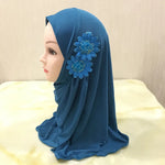 Solid flowers head scarf - Meesal