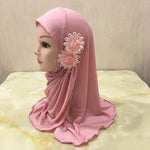 Solid flowers head scarf - Meesal