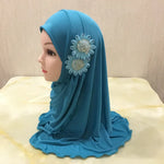 Solid flowers head scarf - Meesal