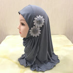 Solid flowers head scarf - Meesal