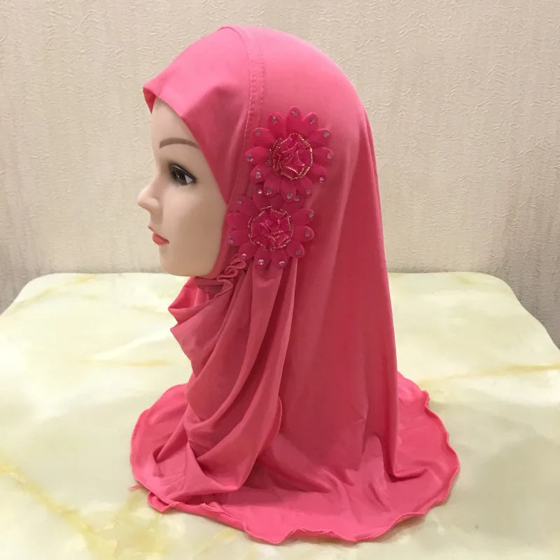 Solid flowers head scarf - Meesal