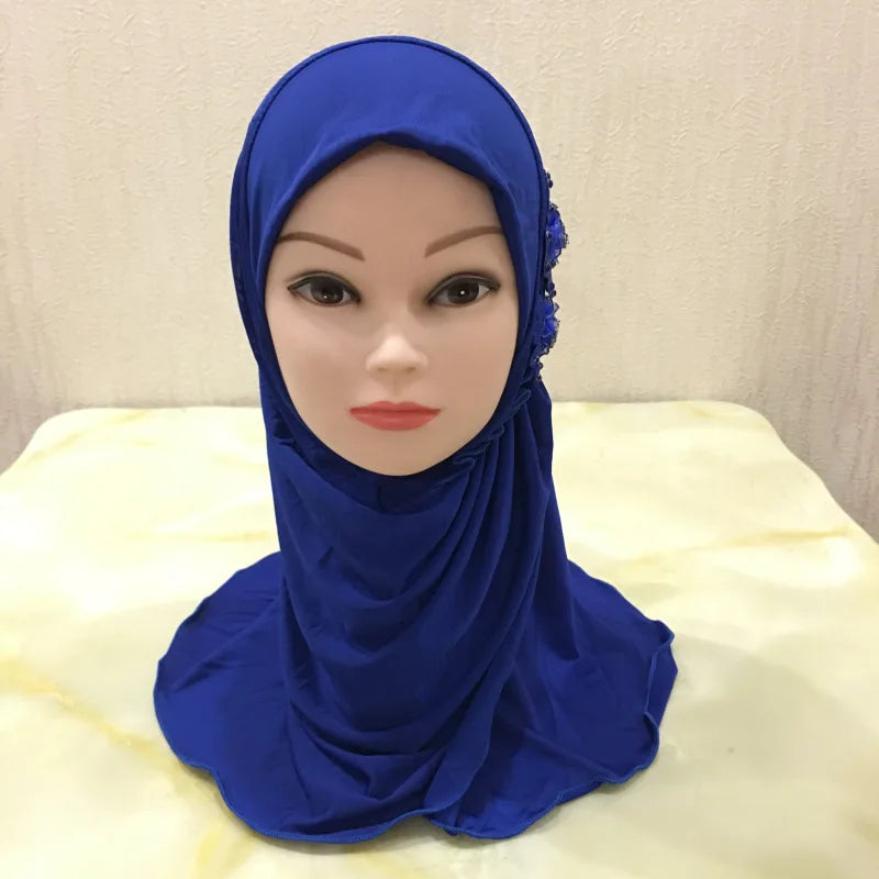 Solid flowers head scarf - Meesal