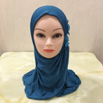 Solid flowers head scarf - Meesal