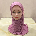 Solid flowers head scarf - Meesal