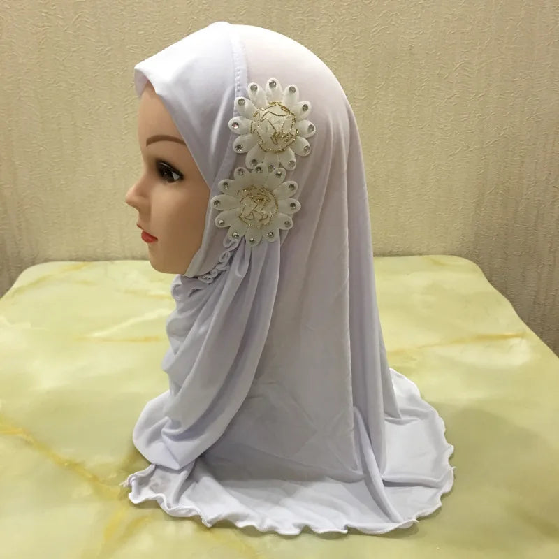 Solid flowers head scarf - Meesal