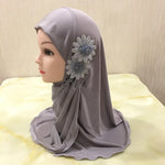 Solid flowers head scarf - Meesal