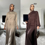 Dubai Middle East Turkey Elegant Dress Cardigan Suit - Meesal