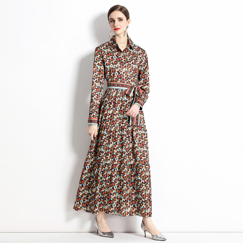 Slim-fit Positioning Printing Dress Women - Meesal
