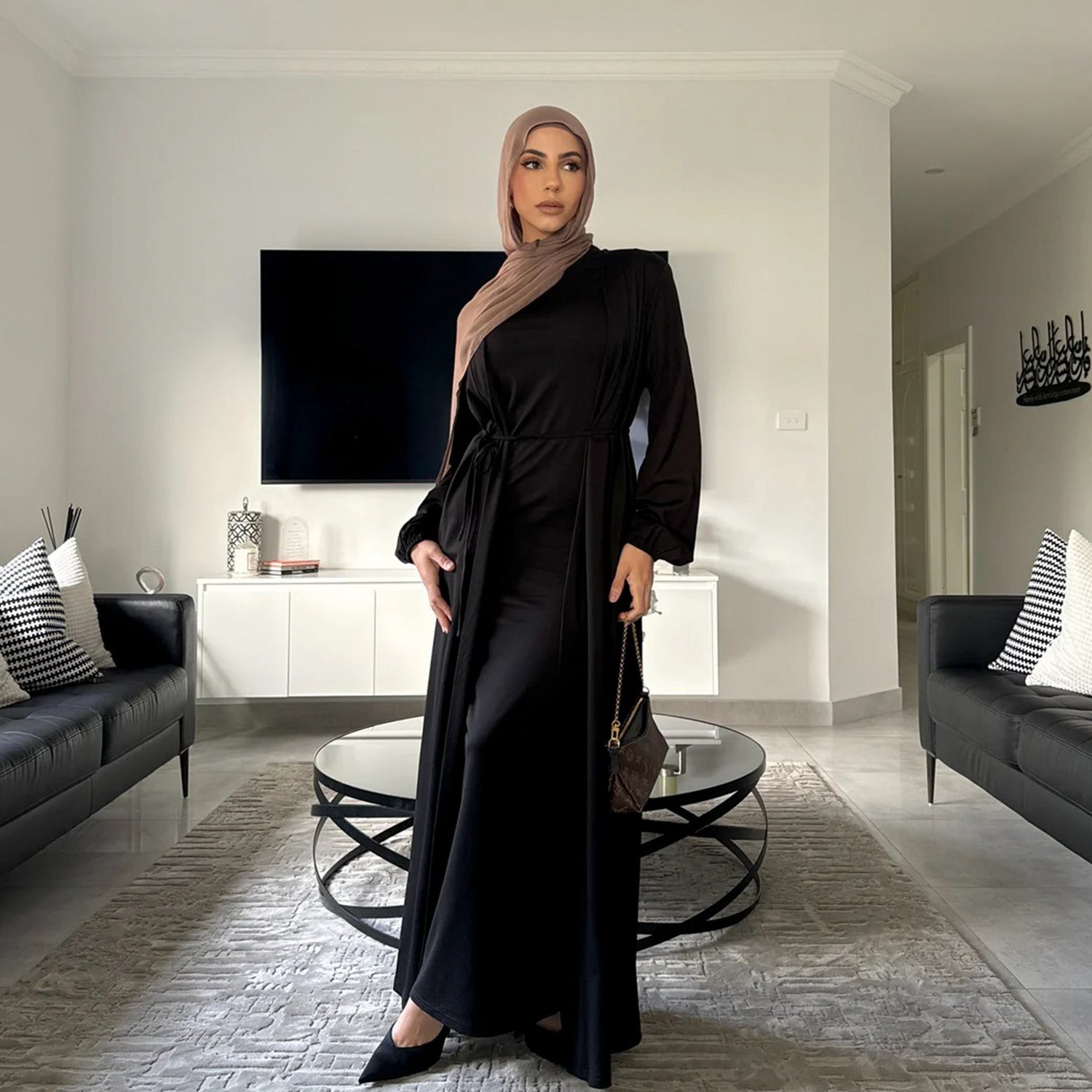 Dubai Middle East Turkey Elegant Dress Cardigan Suit - Meesal