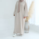 Dubai Middle East Turkey Solid Color Hoodie Dress - Meesal