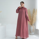 Turkey Dubai Exquisite Pure Color Tied Dress - Meesal