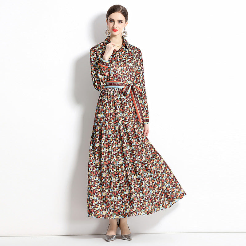 Slim-fit Positioning Printing Dress Women - Meesal