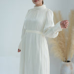 Turkey Dubai Exquisite Pure Color Tied Dress - Meesal