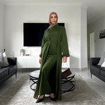 Dubai Middle East Turkey Elegant Dress Cardigan Suit - Meesal