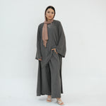 Women's Turkish Solid Color Three-piece Set Suit - Meesal