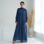 Turkey Dubai Exquisite Pure Color Tied Dress - Meesal