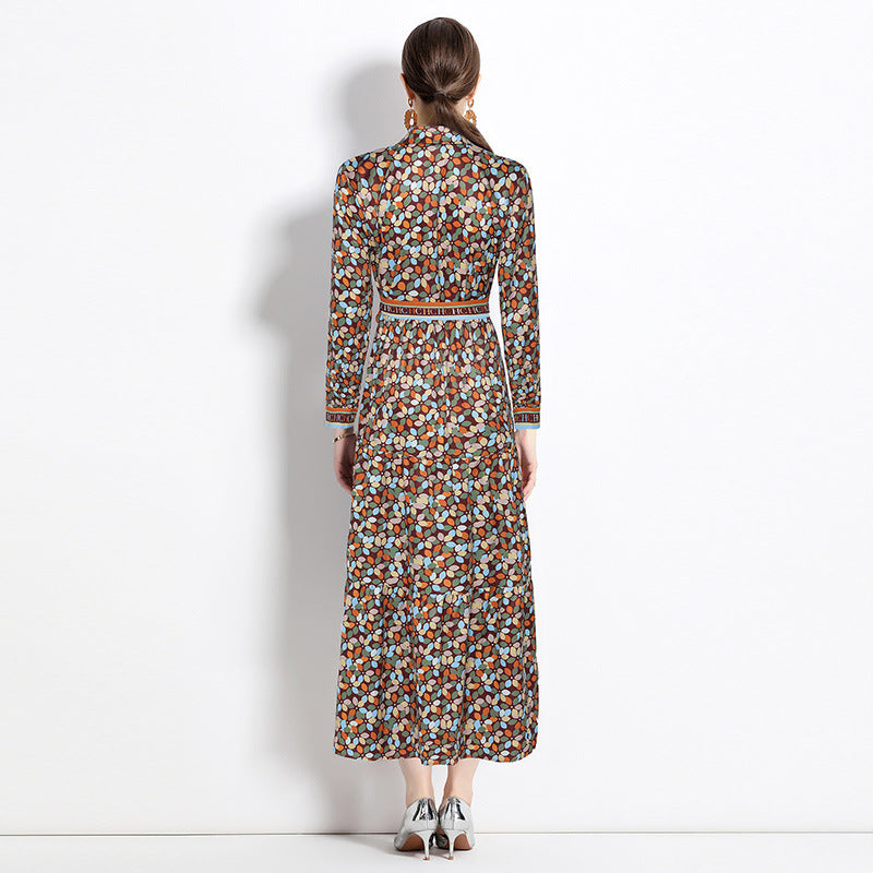 Slim-fit Positioning Printing Dress Women - Meesal