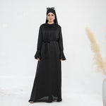European And American Dubai Elegant Satin Dress - Meesal