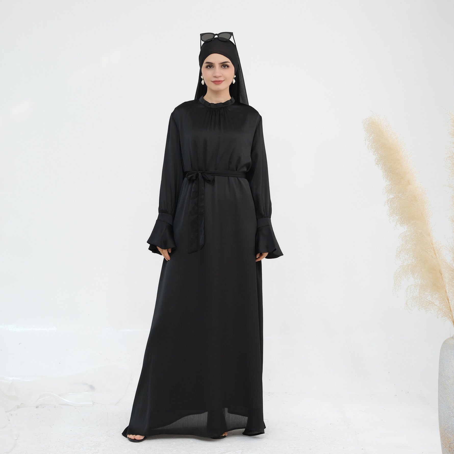 European And American Dubai Elegant Satin Dress - Meesal