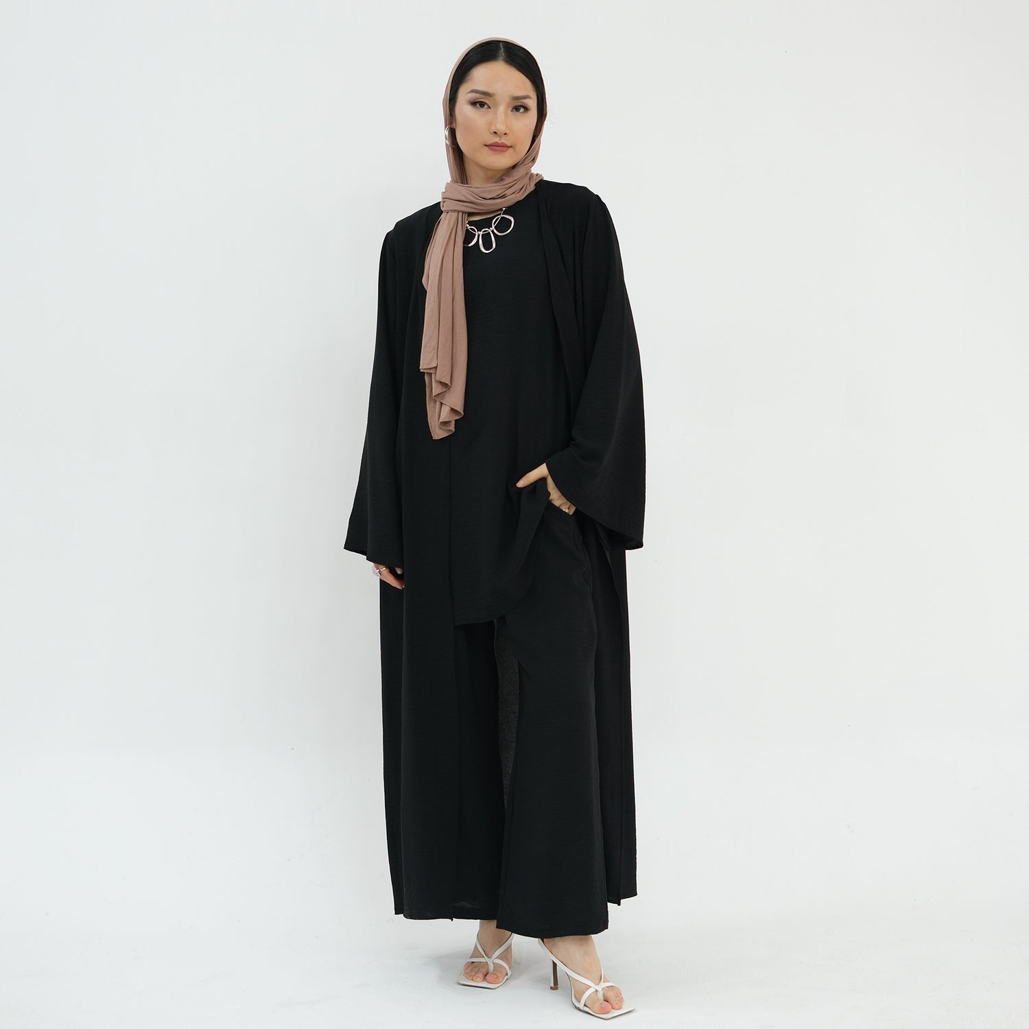 Women's Turkish Solid Color Three-piece Set Suit - Meesal