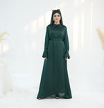 European And American Dubai Elegant Satin Dress - Meesal