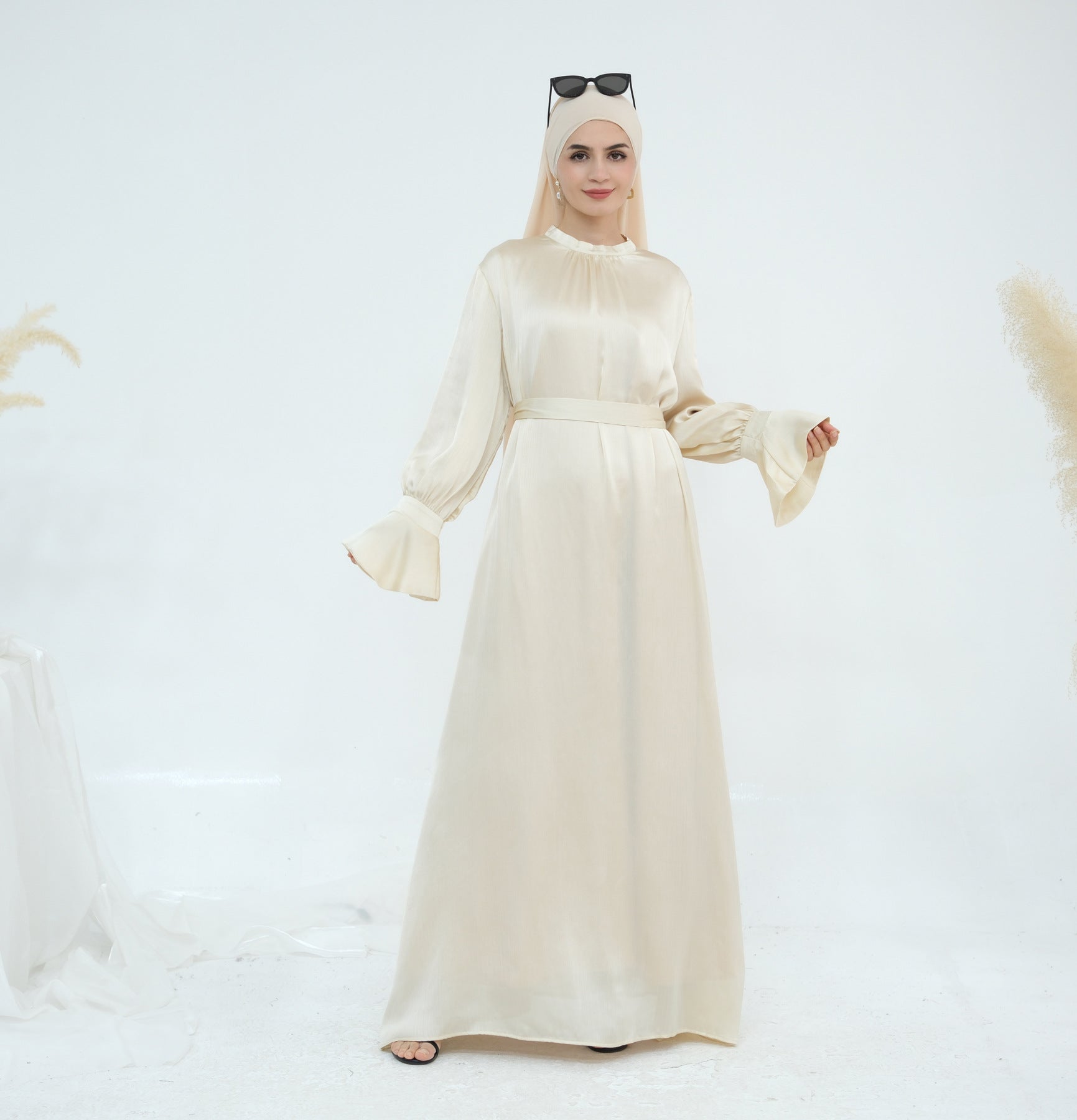 European And American Dubai Elegant Satin Dress - Meesal