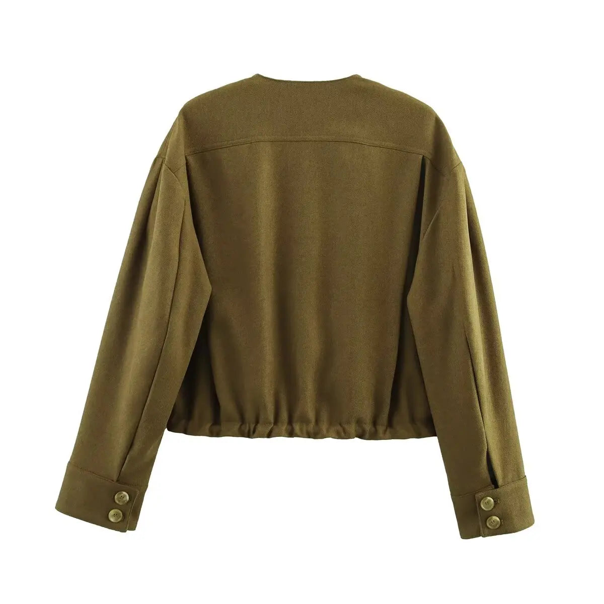 Autumn Women Pants Set 2025 New O-neck Long Sleeve Short Jackets Coat Or Wide Leg Straight Long Pants Fashion Pockets Female Set