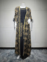 Embroidered Muslim Abaya Set - Meesal