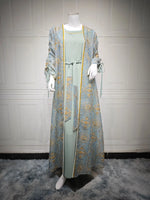 Embroidered Muslim Abaya Set - Meesal