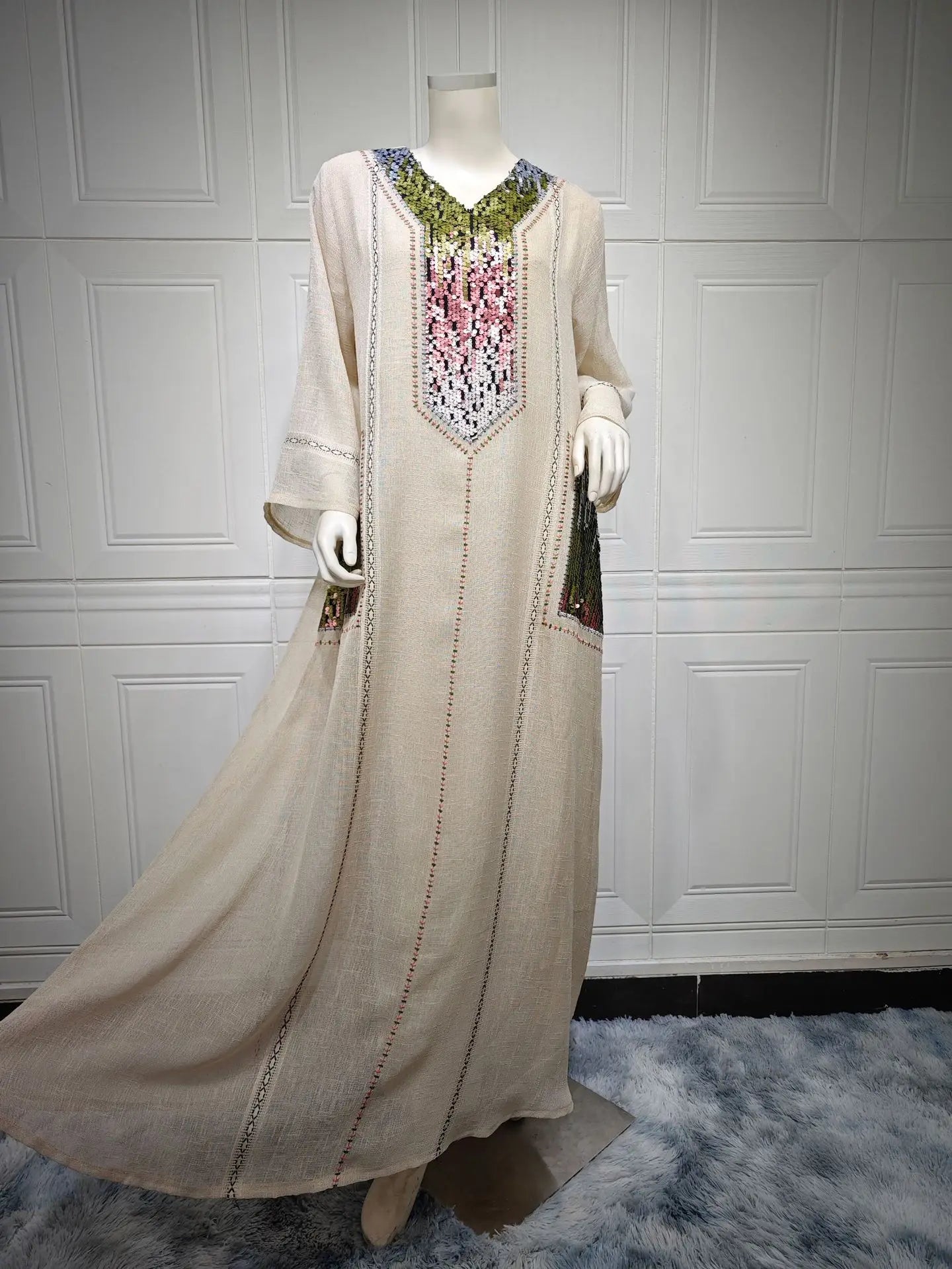 Luxury Arab Sequins Abaya - Meesal